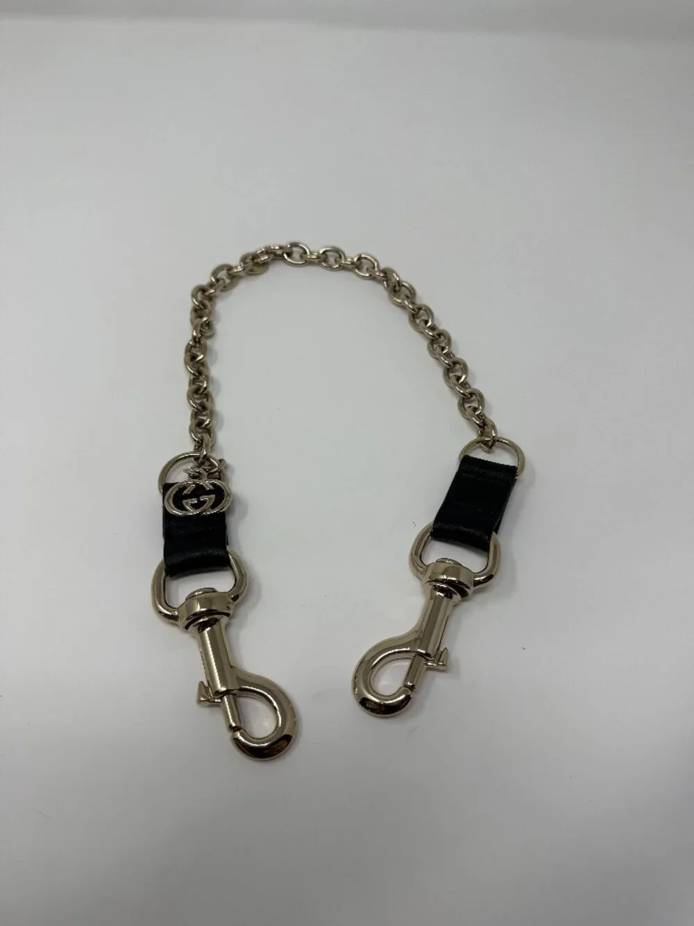 Authentic Vintage Gucci GG Charm Chain 22” Silver Tone Excellent Condition